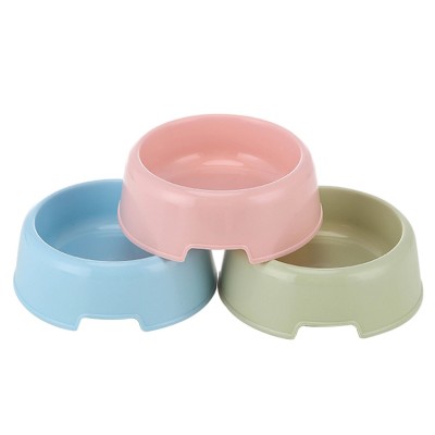 Custom New Colors Round Shape Pet Feeding Plastic Dog Bowl